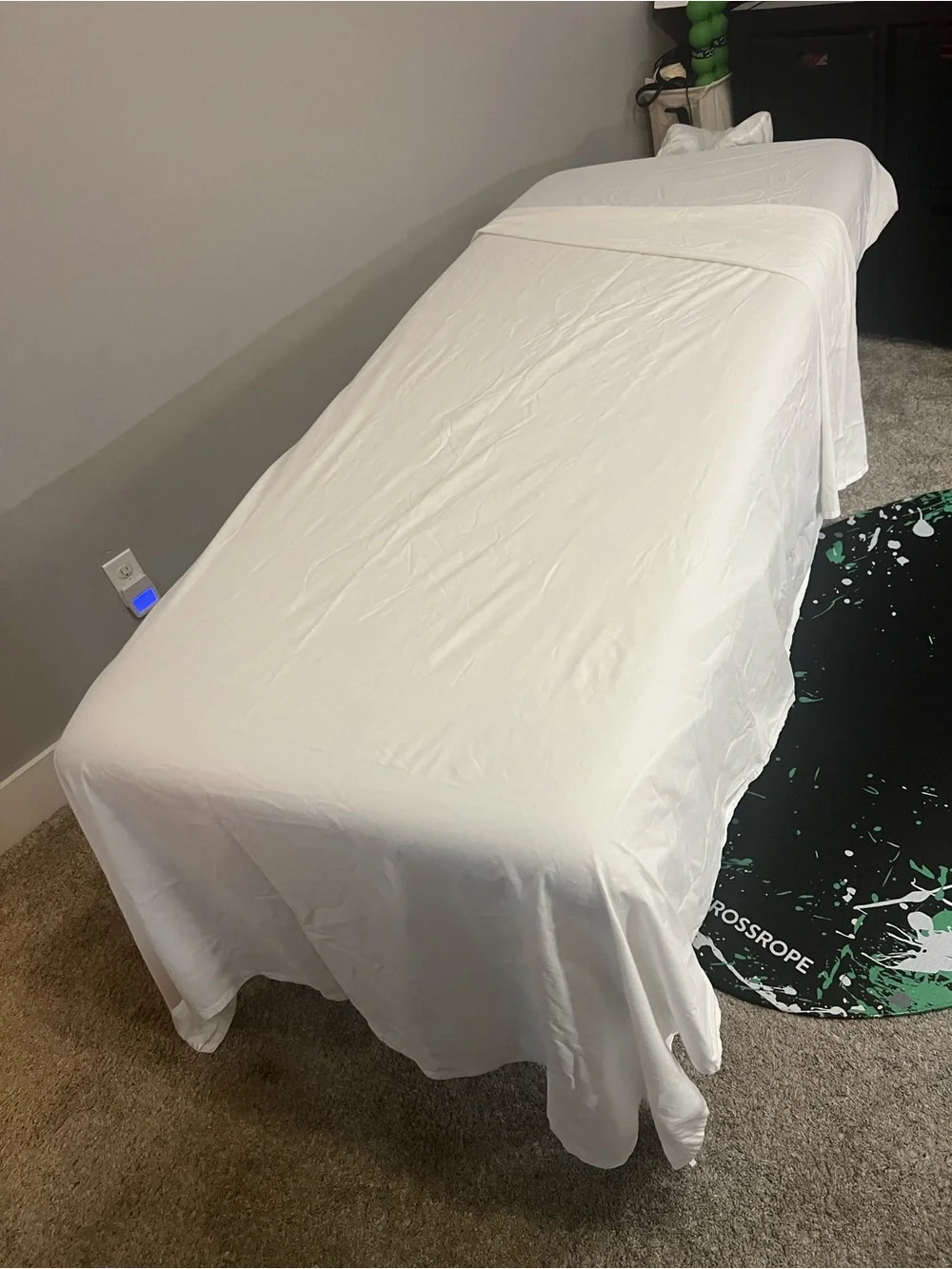 White Massage Table Sheets by NRG